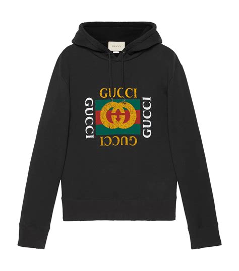 gucci vintage logo hoodie|gucci oversized logo hoodie.